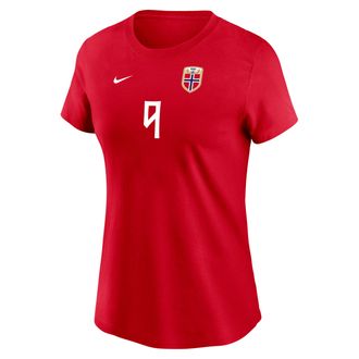 Nike Erling Haaland Norway Nike Womens Soccer T-Shirt in Red | W11942P376TNEH-RED