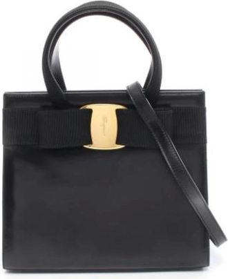 Ferragamo Pre-owned Handbags, female, Black, Size: ONE SIZE Pre-owned