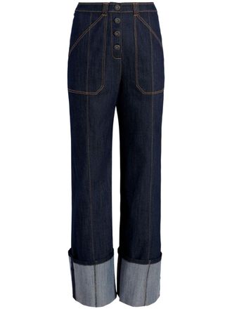 Cinq à Sept Jeans svasati a vita alta Benji - Blu