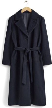 & Other Stories Notch Collar Coat in Blue at Nordstrom Rack, Size 10