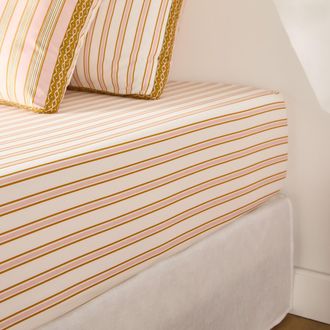 La Redoute Interieurs Hoeslaken in perkalkatoen 30 cm, gestreept, Alison