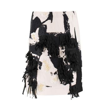 DKNY Black Label Embellished Cotton Skirt Size XXS