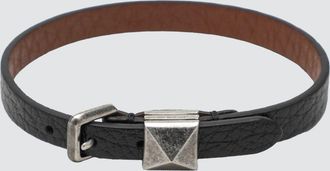 Valentino Garavani Bracciale Rockstud regolabile in pelle di vitello con borchie
