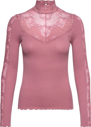 Rosemunde Langarmshirt ROSEMUNDE Beatha silk shirt, Damen, Gr. M, rosa (altros&eacute;), Obermaterial: 55% Seide, 45% Baumwolle, unifarben, ohne Ausschnitt, Shirts Lan