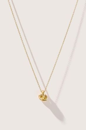 Otiumberg 14kt Gold Vermeil Mini Knot Necklace in Yellow Toned Gold at Nordstrom