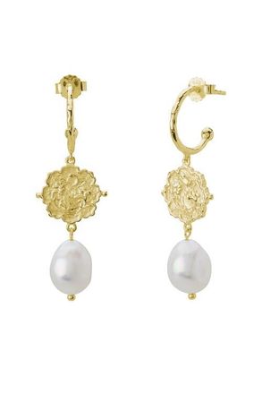 Murkani Loved Always Pearl Earrings in Yellow Gold at Nordstrom