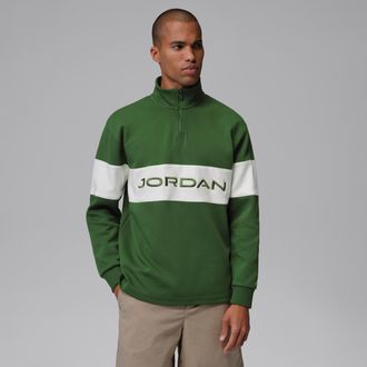 Nike Jordan Mens Jordan Sport Dri-FIT 1/4-Zip Golf Top in Green | HF9919-335