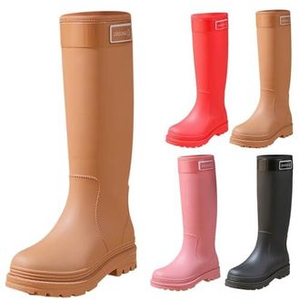Bottes De Pluie En Caoutchouc Homme A2Z - Doublure Néoprène 5 Mm - Imperméables & Antidérapantes - Hauteur 35.6 Cm
