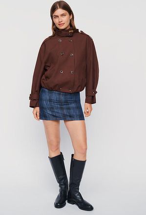 The Tiny Big Sister Linen Cotton Denim Mini Skirt
