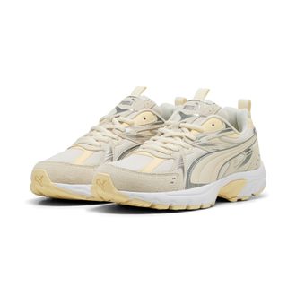 Puma Sneaker PUMA MILENIO TECH SUEDE, Damen, Gr. 38,5, silber (alpine snow, puma aged silber), Textil, Schuhe Sneaker