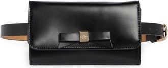 Kate Spade New York bow leather belt bag in Black /Polished Gold at Nordstrom Rack, Size Medium/large