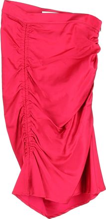 GCDS Ruched Drawstring Mini Skirt in Pink Viscose