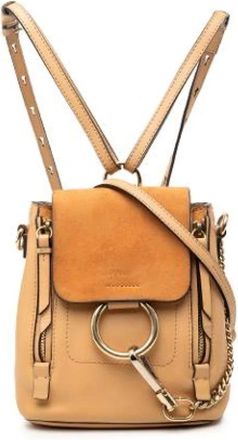Chlo&eacute; Pre-owned Backpacks, female, Brown, Size: ONE SIZE Pre-owned Leather Backpack