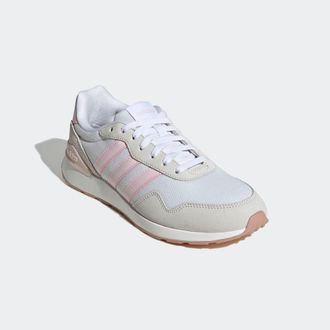 adidas Sneaker ADIDAS SPORTSWEAR RUN 60S 4.0, Damen, Gr. 38, weiss (cloud wei&szlig;, clear pink, wonder quartz), Leder, Textil, Schuhe Sneaker