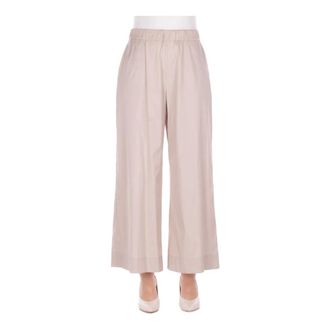 Max Mara Dames, Broeken, Beige, Maat: XS Katoen