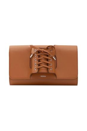 Perrin Paris La Corsette Clutch in Caramel W/Espresso Edge Wax at Nordstrom