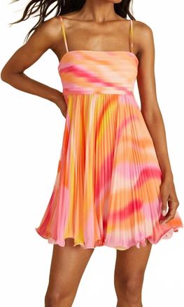AMUR Savanna Mini Dress In Blurred Stripe
