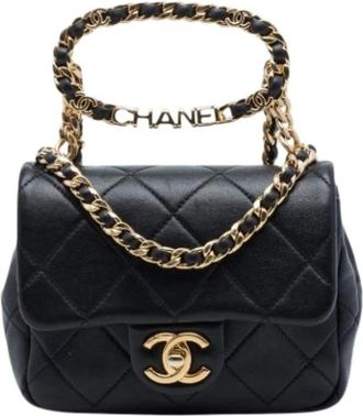 Chanel Pre-owned Mini Crossbody - Dames - Vintage Mini Tas - Zwart - ONE Size - Leer - Vintage