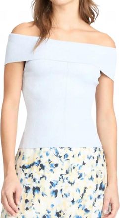 Tanya Taylor Zhuri Knit Top In Ballard Blue