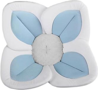 OEM Coj&iacute;n De Ba&ntilde;o Suave Y C&oacute;modo Para Beb&eacute;s, Tejido Alegre Y Relajado, Asiento De Ba&ntilde;o De Malla Con Dise&ntilde;o De Flores, 80 Cm, Azul