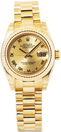 Rolex pre-owned Datejust 26mm - unisex - 18kt Yellow Gold - One Size