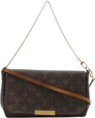 Louis Vuitton Pre-owned Monogram Canvas Clutch - Dames - Vintage Schoudertas - Bruin - ONE Size - Vintage