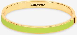 Bangle Up Emaillierter goldener Armreif Bangle - Green Flash - T1 - 7mm