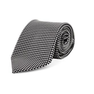 Tom Ford Accessoires, Heren, Grijs, ONE Size, Micro-pattern Silk Tie