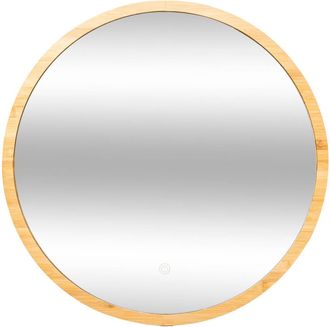 5five Simply Smart 5five Simply Smart - Specchio Tondo A Led 57 Cm In Bamb&ugrave; - 5five