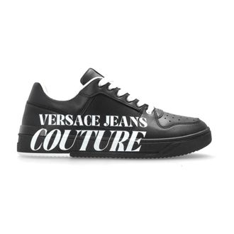 Versace Jeans Couture Sneakers, male, Black, Size: 11 US Sports Shoes with Printed Logo