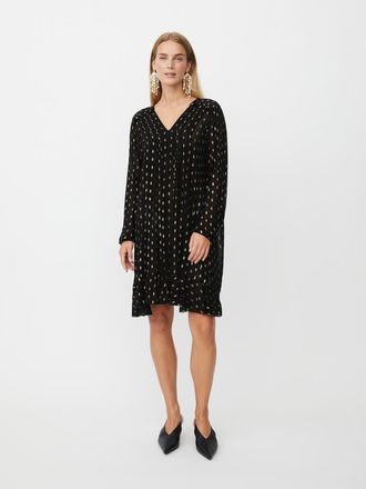 Masai Long Sleeve V-Neck A-Line Dress in Black at Nordstrom, Size Xx-Large