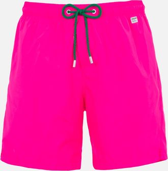 MC2 Saint Barth Man Lightweight Fabric Fluo Pink Swim Shorts Lighting Pantone Pantone Special Edition