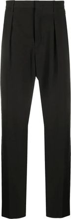 Valentino Broeken, Heren, Zwart, XS, Katoen, Pleated Detail Broeken