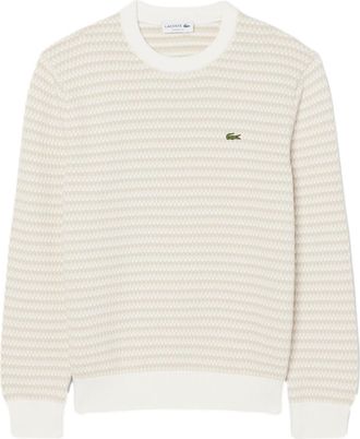 Lacoste Textured Crew Neck Knit Sweater