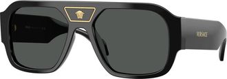Versace Ve 4508U Zonnebril - Heren - Zonnebrillen - Zwart - 56 MM - Accessoires