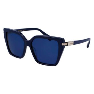 Ferragamo Blauwe Acetaat Zonnebril