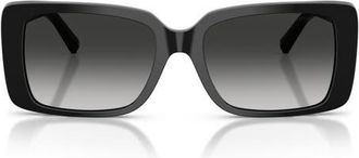 Tiffany & Co. 55mm Gradient Rectangular Sunglasses in Black /Gray Gradient at Nordstrom