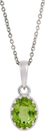 Savvy Cie Jewels Silver 1.15 Ct. Tw. Peridot Pendant Necklace