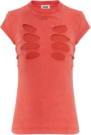 Avavav Vintage-Effect T-Shirt - Dames - T-shirts - Rood - L - Katoen - Tops