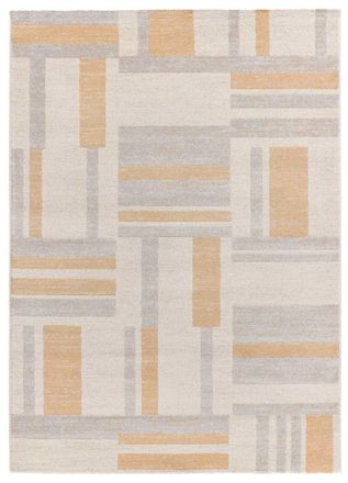 Atticgo Alfombra geom&eacute;trica beige 133x190 cm