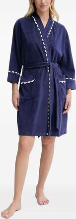 Kate Spade New York Vestaglia con bordo a smerlo - Blu