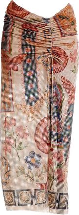 Agua Bendita Tock Fiore skirt - Neutrals