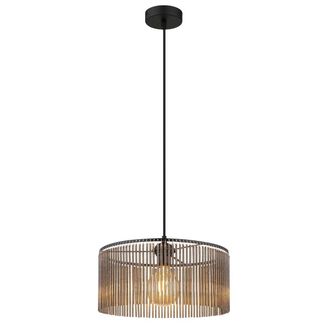 Globo Lighting L&aacute;mpara Colgante - Leeds - Negro - Metal - &Oslash; 35cm - E27