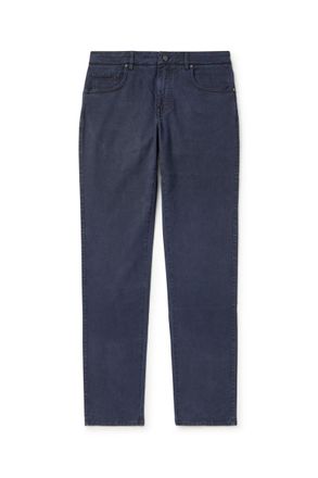 Purdey Slim-Fit Straight-Leg Cotton-Blend Twill Trousers