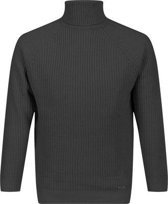 19V69 Mens Pullover Black MATT Wool - Size Large