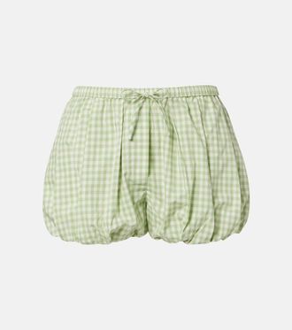 SIMKHAI Shorts en mezcla de algod&oacute;n a cuadros Vichy