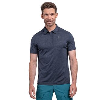 Sch&ouml;ffel Poloshirt SCH&Ouml;FFEL CIRC Polo Shirt Tauron M, Herren, Gr. 46, blau (navy blazer), Obermaterial: 100% Polyester, normal, Shirts Poloshirt, sportliche Pa