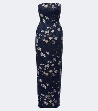 Emilia Wickstead Vestido de fiesta bustier Laelia floral