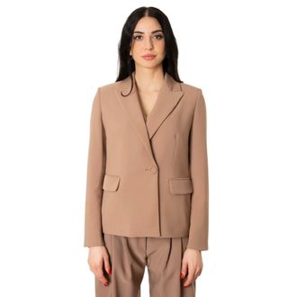 D.exterior Blazers, female, Brown, Size: S Giacca in cady