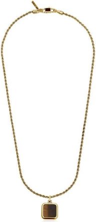 Mr.Ettika Mens Tigers Eye Pendant Necklace in Brown at Nordstrom
